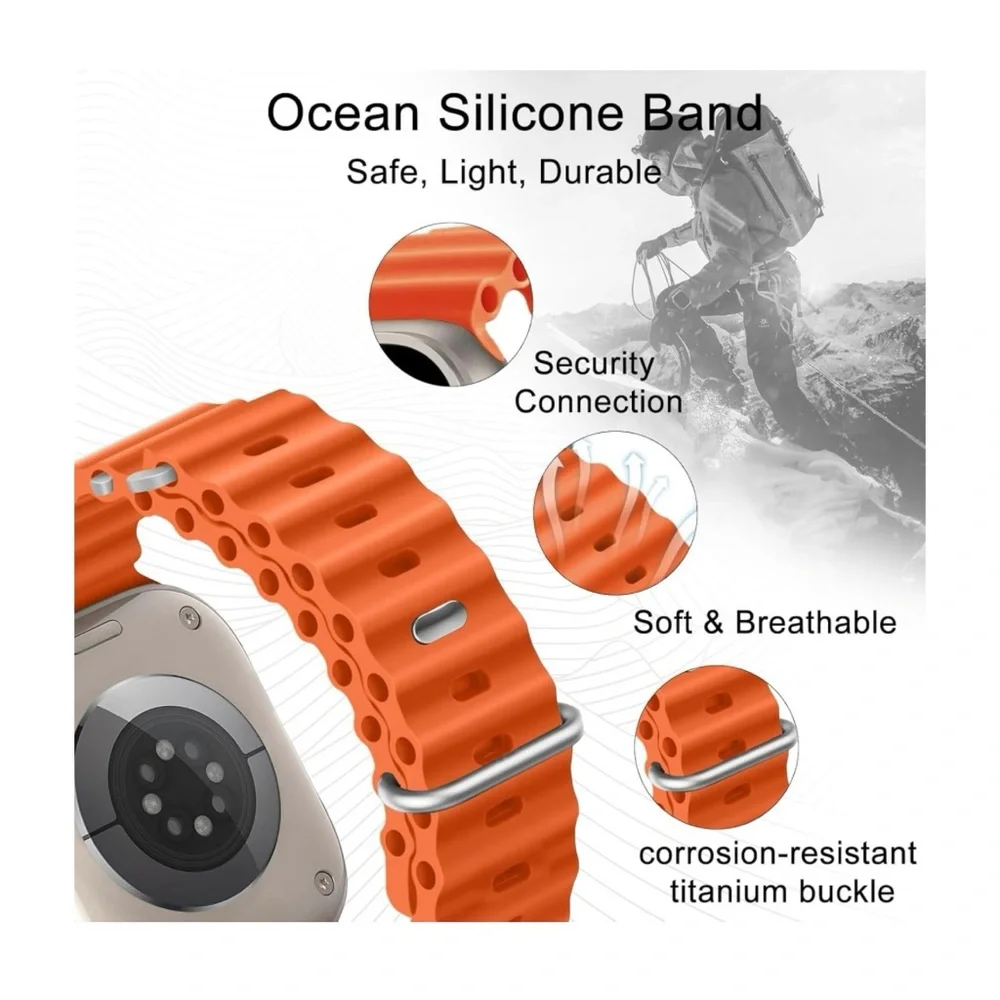 Orange Ocean Silicone Sport Band 38/40/41mm